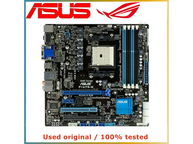 For F1A75-M Computer Motherboard FM1 DDR3 32G For A75 Desktop Mainboard SATA III USB PCI-E 3.0 X16