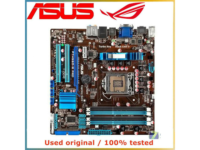 For H55 For P7H55D-M PRO Computer Motherboard LGA 1156 DDR3 16G Desktop Mainboard SATA II PCI-E 2.0 X16