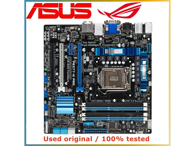 For P8Z77-M PRO M-ATX Z77M Computer Motherboard LGA 1155 DDR3 For Z77 P8Z77 Desktop Mainboard SATA III PCI-E 3.0 X16