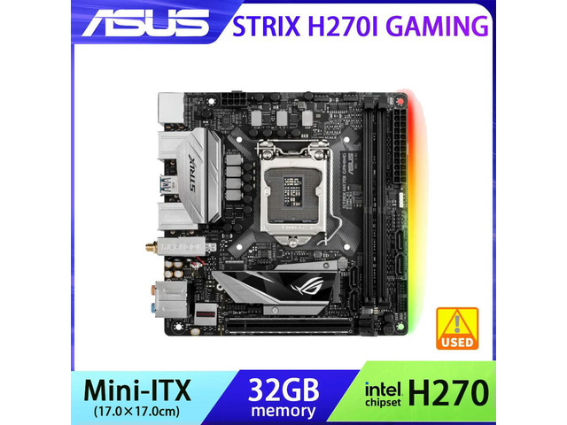 LGA 1151 Motherboard ROG STRIX H270I GAMING Supports Core i3 6100 7100 i5 6400 6500 6600 7400 7500 7600 i7 6700 7700K