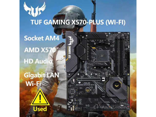 AM4 TUF Gaming X570-Plus (Wi-Fi) AM4 for Zen 3 Ryzen 5000 & 3rd Gen Ryzen ATX Motherboard with PCIe 4.0, Dual M.2