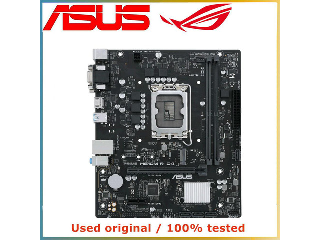 For H610 For PRIME H610M-R D4 Computer Motherboard LGA 1700 DDR4 64G Desktop Mainboard M.2 NVME PCI-E4.0 PCI-E X16