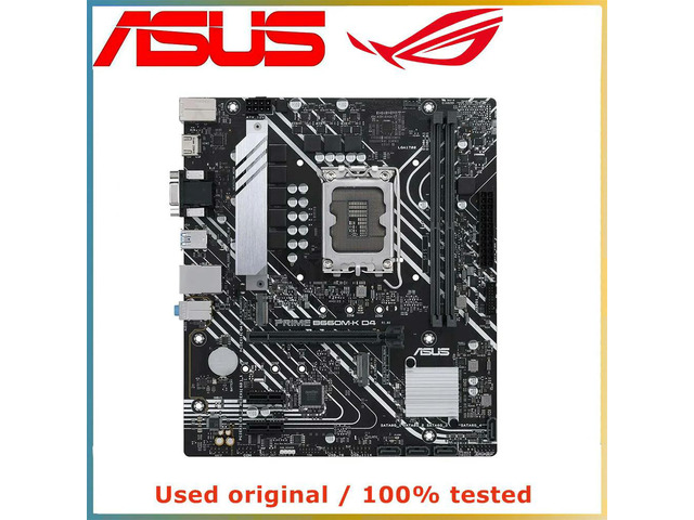 For B660 For PRIME B660M-K D4 Computer Motherboard LGA 1700 DDR4 64G Desktop Mainboard M.2 NVME PCI-E X16