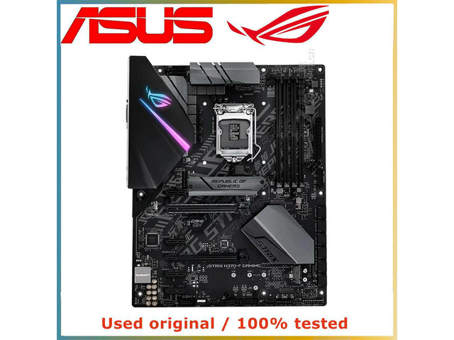 For H370 For ROG STRIX H370-F GAMING Computer Motherboard LGA 1151 DDR4 64GB Desktop Mainboard PCI-E 3.0 X16