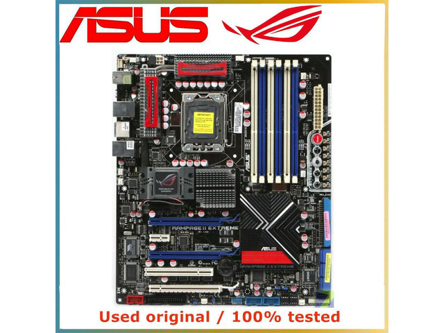 For X58 For Rampage II Extreme Computer Motherboard LGA 1366 DDR3 24G Desktop Mainboard SATA II PCI-E 2.0 X16