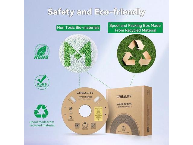 Creality Green PETG Filament 1.75mm - High-Speed 3D Printer Filament, 30-600mm/s, 1kg Spool, Dimensional Accuracy +/- 0.03mm, Compatible with K1...