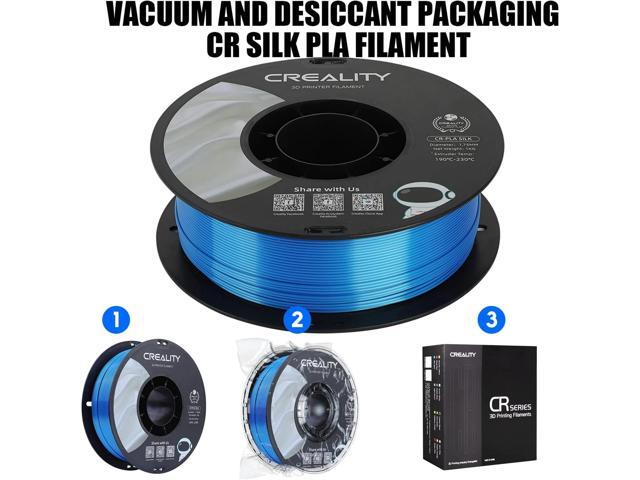 Creality Silk PLA Filament 12-Pack - 1.75mm, High Gloss Texture, 2.2lb Spools Each, Clog-Free, Compatible with Creality Ender, CR Series, and Most...