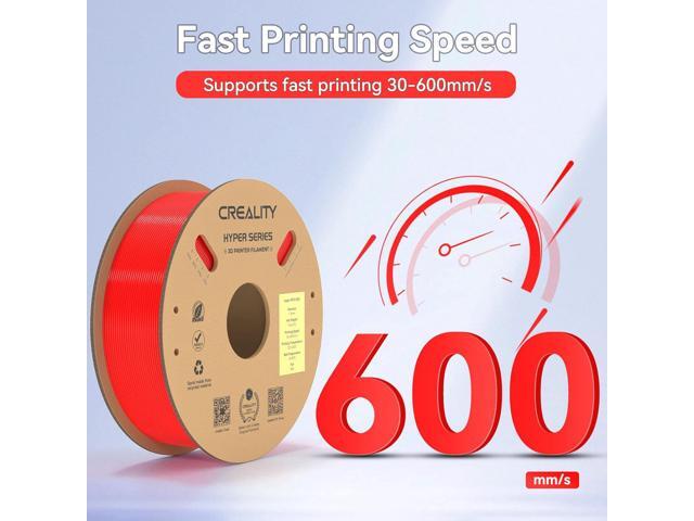 Creality Red PETG Filament 1.75mm - High-Speed 3D Printer Filament, 30-600mm/s, 1kg Spool, Dimensional Accuracy +/- 0.03mm, Compatible with K1 Max,...