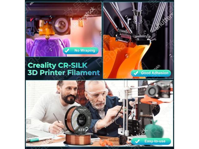 Creality Silk PLA Filament - 1.75mm, High Gloss Texture, 2.2lb Spool, Clog-Free, Easy Mold, Compatible with Creality Ender, CR Series, and Most FDM...