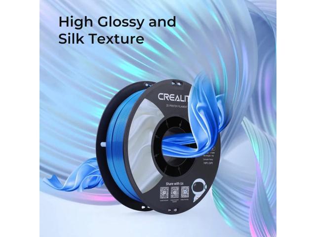 Creality Silk PLA Filament 12-Pack - 1.75mm, High Gloss Texture, 2.2lb Spools Each, Clog-Free, Compatible with Creality Ender, CR Series, and Most...
