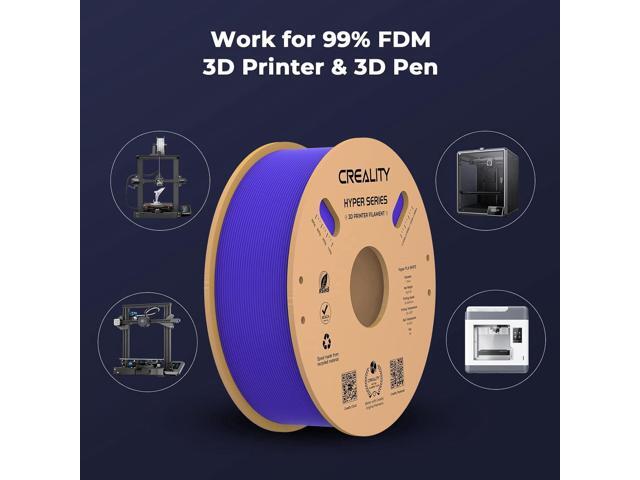 Creality Hyper PLA 3D Printer Filament 4 Pack - 1.75mm, 1kg Spool, Up to 600mm/s High-Speed Printing, +/-0.03mm Accuracy, Compatible with Creality...