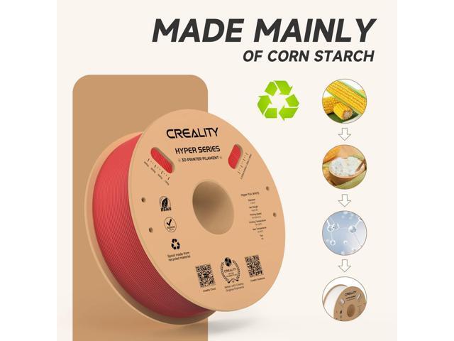 Creality Hyper PLA 3D Printer Filament 4 Pack - 1.75mm, 1kg Spool, Up to 600mm/s High-Speed Printing, +/-0.03mm Accuracy, Compatible with Creality...