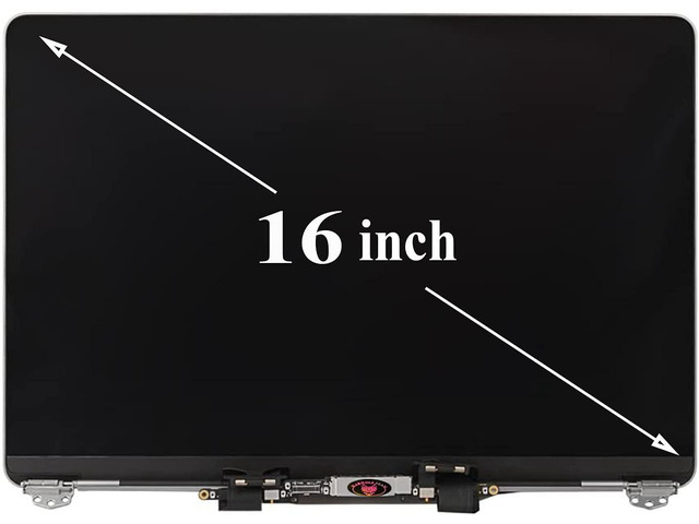 Replacement Screen Compatible with MacBook Pro Retina A2141 2019 16' LCD Full Screen Display Assembly 661-14200 (Silver)