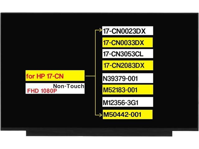 NUOLAISUN 17.3' Replacement for HP 17-CN 17-CN0023DX 17-CN0033DX 17-CN3053CL 17-CN2083DX N39379-001 M52183-001 M12356-3G1 M50442-001 FHD 1920x1080...