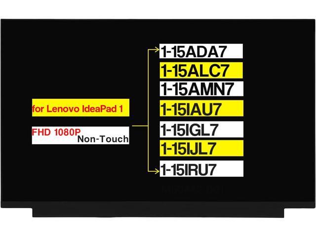 NUOLAISUN 15.6' Replacement for Lenovo Ideapad 1-15ADA7 1-15ALC7 1-15AMN7 1-15IAU7 1-15IGL7 1-15IJL7 1-15IRU7 Screen LCD Display Panel (FHD...