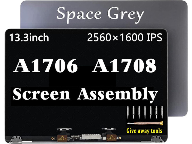 A1706 A1708 Screen Replacement for MacBook Pro A1706 A1708 Retina EMC 3071 3163 3164 Full LCD LED Screen Assembly Display Space Grey