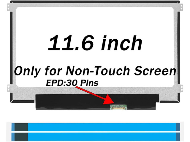 11.6' New LCD Screen Replacement for Dell Latitude 11 3120 3150 3180 3190 60Hz 30 Pins 1366x768 LCD LED Laptop Display Panel(Only for Non-Touch...