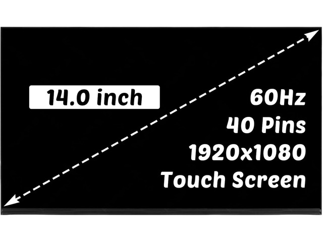 Replacement for Dell Latitude 14 3420 5400 5401 5410 5411 5420 NV140FHM-T02 N140HCN-G53 B140HAK03.1 LP140WFB-SPH1 14.0 inch 60Hz 40 Pins LCD Touch...