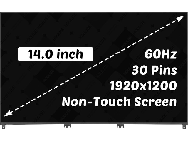 Replacement for Dell Pro 14 Plus PB14250 PB14255 14.0 inch 60Hz 30 Pins LCD Non-Touch Screen Display Panel (for 1920x1200 Only)