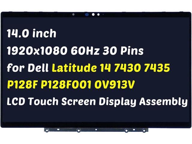 Replacement for Dell Latitude 14 7430 7435 2-in-1 P136G P136G002 0V913V V913V 14.0 inch 30 Pins LCD Touch Screen Digitizer Assembly Panel (for...