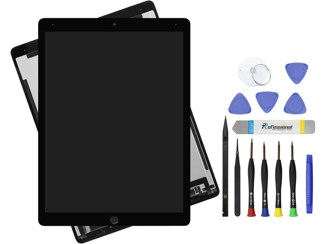 12.9' Screen Replacement for iPad Pro 12.9 2nd Gen A1670 A1671 (2017) LCD Display + Glass Touch Digitizer Assembly + Repair Kit (Black)