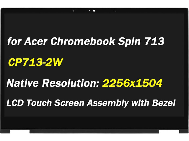 Replacement for Acer Chromebook Spin 713 CP713-2W N19Q5 CP713-2W-79H3 CP713-2W-3311 CP713-2W-568T CP713-2W-54PK CP713-2W-33XW 13.5' 2256x1504 40Pin...