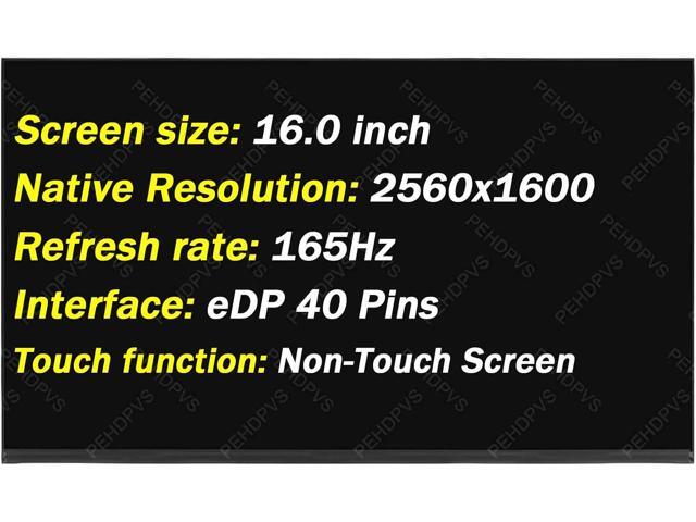 Replacement for Lenovo Legion Pro 5 16IAX10 16ADR10 16IRX10 Type 83F3 83LT 83NN 2560x1600 40 Pins 165HZ 16.0' LCD Screen Display Digitizer Panel...