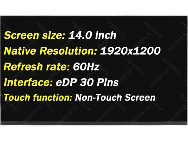 Replacement for Lenovo Thinkpad X1 Carbon 9 10 11 12 Gen 21CB 21CC 21HM 20XX LP140WU1-SPB1 1920x1200 30 Pins 14' LCD LED Non-Touch Screen Display...
