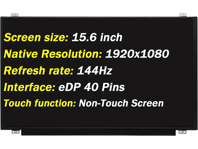B156HAN07.1 B156HAN07.0 for Asus Zephyrus ROG Strix GL503VS GL503VS-DH74 LCD Screen Display Digitizer FHD 144HZ 40Pins LCD Non-Touch Screen Laptop...