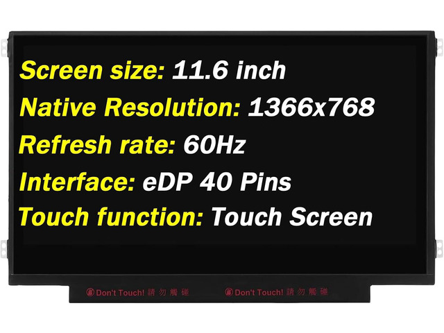 B116XAK01.1 11.6' Replacement for HP Chromebook 11 G5 EE 11A G6 EE G8 EE Touch 11 G7 EE 11MK G9 EE L92828-001 B116XAK01.2 HD 1366x768 eDP 40 Pin...