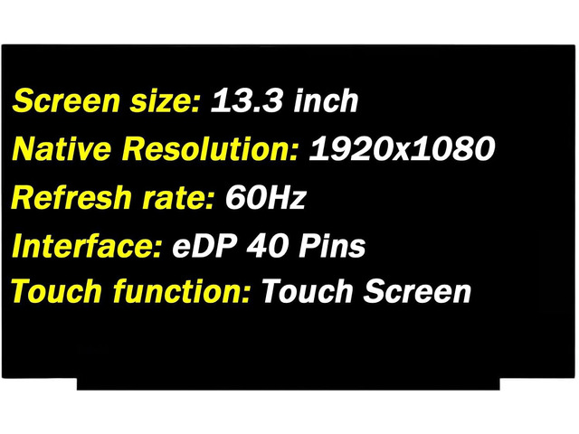 Replacement for HP EliteBook 630 G9 G10 / for EliteBook 830 G5 G6 / for EliteBook 735 G5 G6 FHD 1920x1080 40pins 60Hz 13.3' LED LCD Touch Screen...
