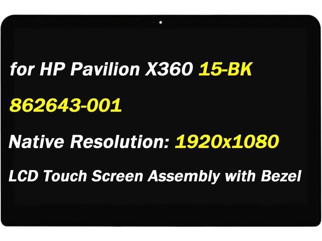 862643-001 Replacement for HP Pavilion X360 15-bk 15-bk151NR 15-bk020WM Series 30 Pins 1920x1080 15.6' LCD Display Touch Screen Digitizer Assembly...