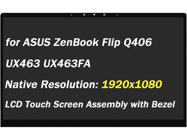 Replacement for ASUS ZenBook Flip Q406 Q406D Q406DA Q406DA-BR5T6 UX463 UX463FA UX463FL LCD Display FHD 1920x1080 14.0' LED LCD Touch Screen Laptop...