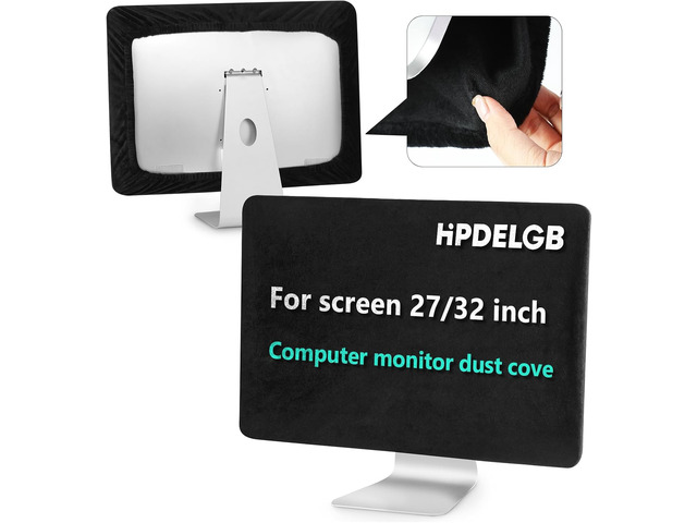 Computer monitor dust cover black for screen 27-32 inch or for All in One LCD TV dust Dustproof cover ( screen size 27-32 inch Monitor Dust Cover)