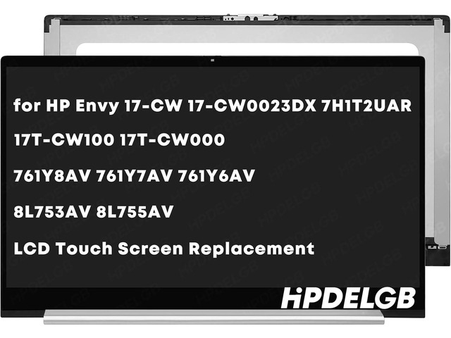 Replacement for HP Envy 17-CW0023DX 7H1T2UAR 17T-CW100 17T-CW000 761Y8AV 761Y7AV 761Y6AV 8L753AV 8L755AV LCD Touch Screen Digitizer Assembly...
