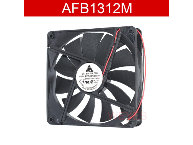 For delta 13525 AFB1312M 13.5cm 135mm DC12V 0.38A 2 Wires Case Cooling Fan
