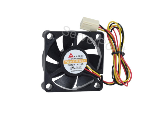 For Y. S.TECH 4.5cm 45*45*10 YW04510012BH YW04510012LM DC12V 0.14A 3 Wires Fan