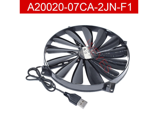 Genuine A20020-07CA-2JN-F1 DF2002005SELN DC5V 0.30A 20cm 200*200*20MM USB Cooling Fan