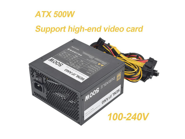 500W 12V 80Plus PC Power Supply 500W 24Pin 100-240V ATX Computer Power Supply PSU 500W PC Gaming Power PC Gamer Source MAX 700W