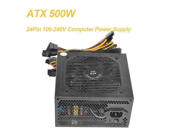 SENLIFANG 500W ATX 24Pin 100-240V Computer Power Supply 80Plus Gold For Gaming PSU 120mm Fan 24PIN 12V high-end video card 800W