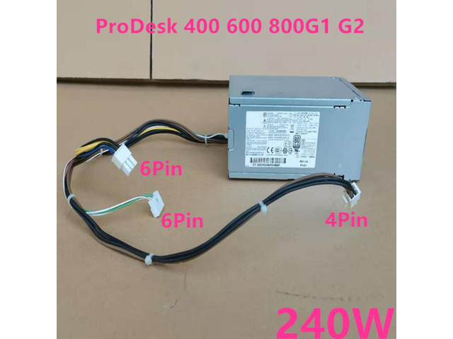 PSU For HP ProDesk 400 600 800G1 G2 6Pin 240W Power Supply D12-240P3B D12-240P2A 702309-002 751886-001 702307-001 702455-001