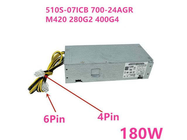 PSU For HP 510S 700-24AGR 280G2 400G4 6Pin 180W Power Supply PA-1181-7 PCH018 DPS-180AB-31 A 854142-003 906189-001 PCK027