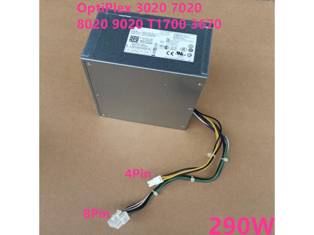 PSU For Dell OptiPlex 3020 7020 8020 9020 T1700 3670 8Pin 290W Power Supply L290AM-00 776VT RVTHD XFXKX KPRG9 NOKPM