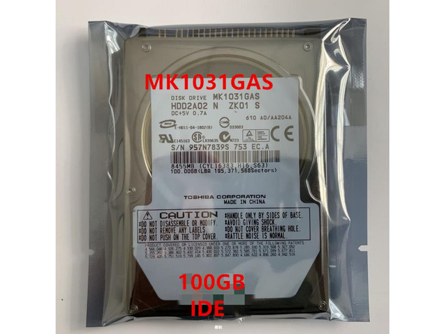 Almost HDD For Toshiba 100GB 2.5' IDE 2MB 4200RPM 9.5MM For Internal Hard Disk For Notebook HDD For MK1031GAS