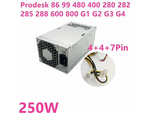 PSU For HP Prodesk 86 99 480 400 280 282 600 800 G1 G2 G3 4Pin 250W Power Supply D16-250P1A PCG002 PCH022 901760-001