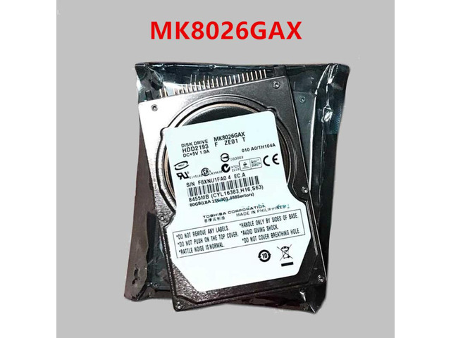 HDD For Toshiba 80GB 2.5' IDE 16MB 5400RPM For Internal Hard Disk For Notebook HDD For MK8026GAX