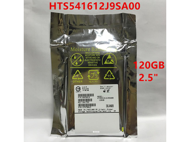 HDD For Hgst 120GB 2.5' SATA 3 Gb/s 8MB 5400RPM For Internal Hard Disk For Notebook HDD For HTS541612J9SA00