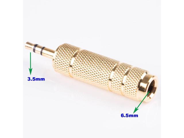 TRS 6.5 mm Socket Female to 3.5 mm Plug Male Stereo Audio Adapter Jack Converter Earphone Headphone Microphone