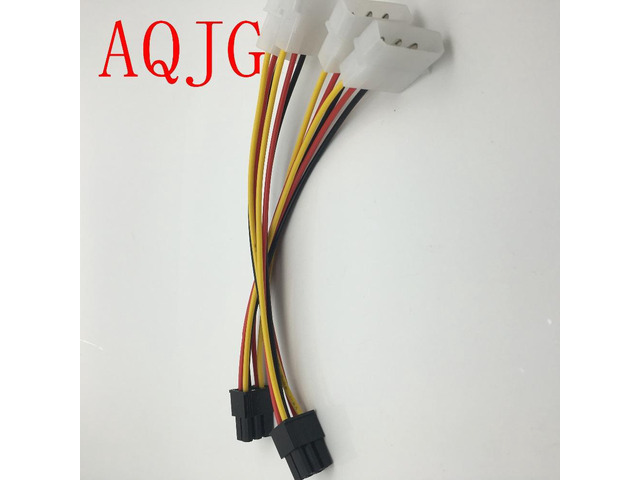 2 x Molex To PCI-E Power Adapter 4Pin 4 Pin 6 Pin 6Pin Graphics Video Card Conve