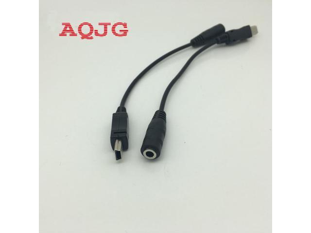Mini USB Male to 3.5mm Jack Female Audio Cable Cord for Active Clip Mic Microphone Adapter for GoPro Hero 1 2 3 3+ Sports Camera